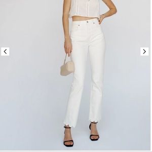 Reformation Cynthia high rise straight jeans